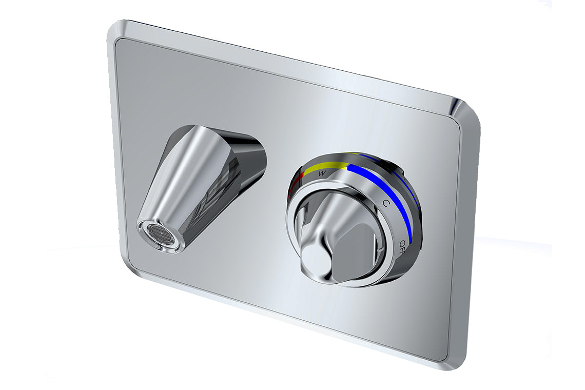 Restore Mental Health In-Wall Sequential Mixer with Short Outlet - Front-of-Wall Assembly