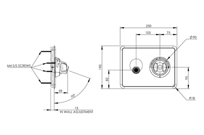 Restore Mental Health In-Wall Sequential Mixer with Short Outlet - Front-of-Wall Assembly