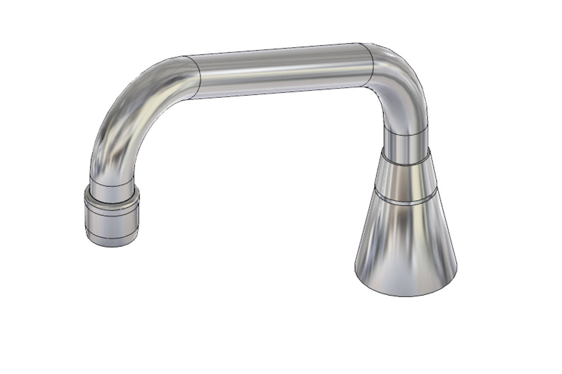 Hob Mounted Standard Sink Spout - Swivel Outlet 230mm