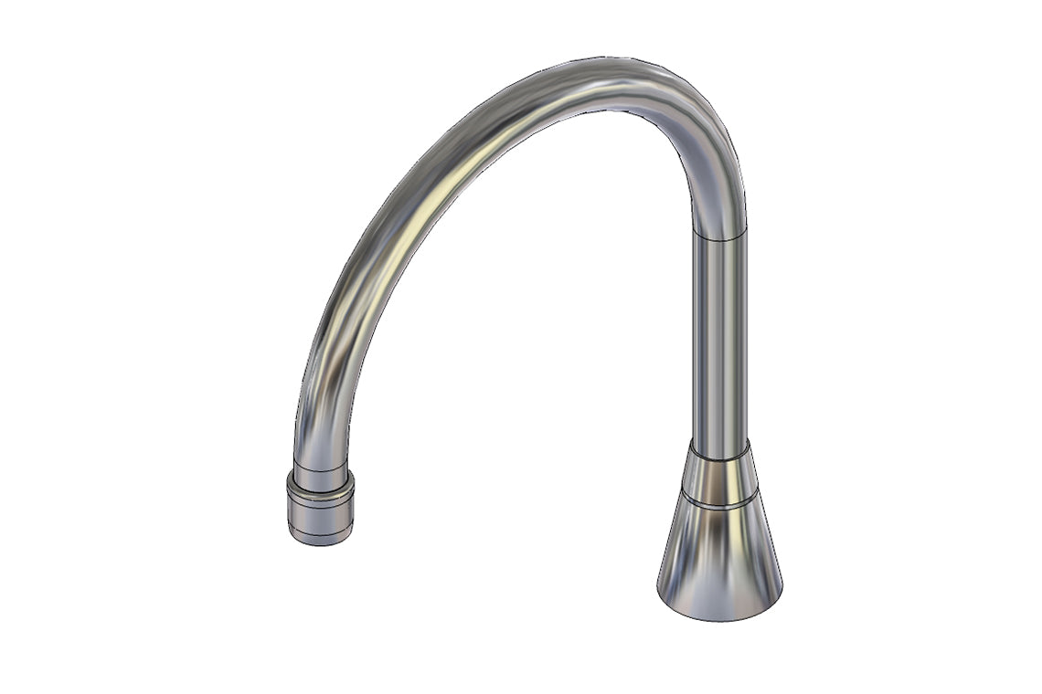 Hob Mounted Curved Sink Spout - 200mm