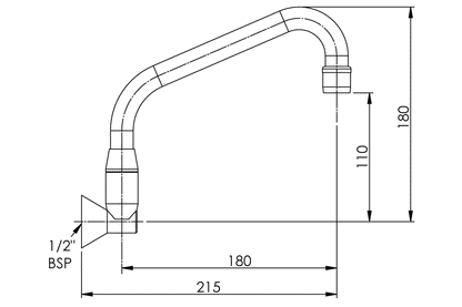Wall Mounted: Standard Sink Spout
