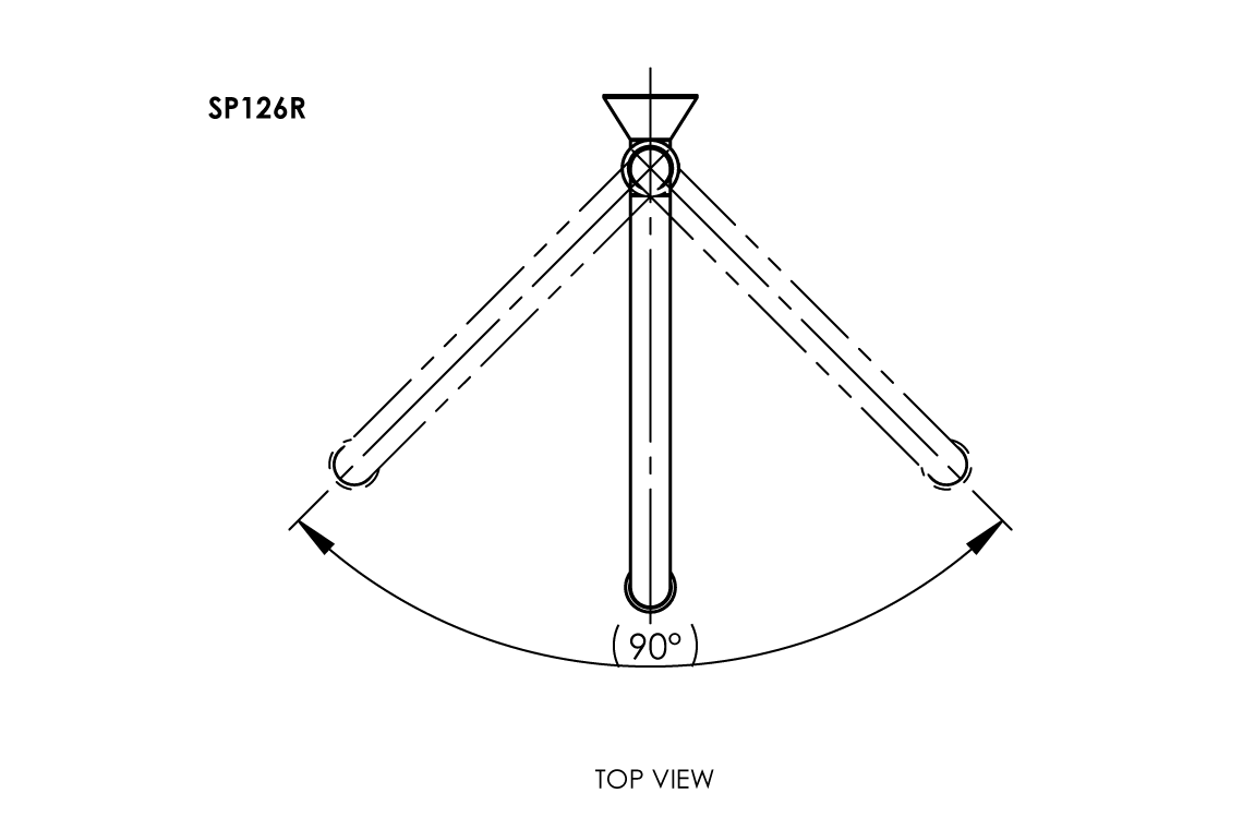 Wall Mounted Curved Spout 235mm