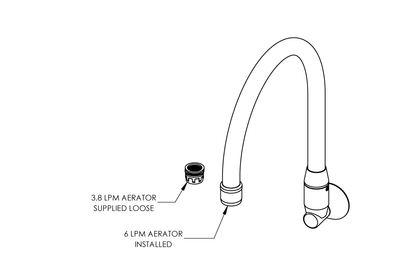 Wall Mounted Curved Spout 235mm