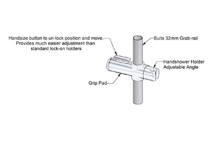 Shower Slider - White