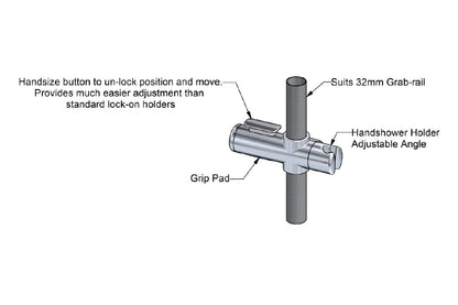 Shower Slider  - Chrome
