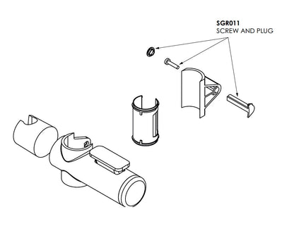 Shower Slider - White
