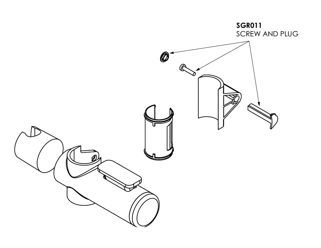 Shower Slider - White