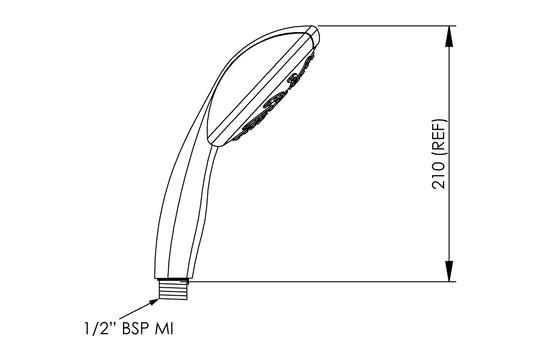 Hand Held Shower - Head Only - White