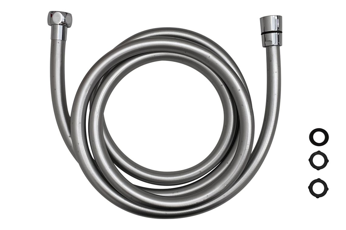 Shower Hose Replacement - 2.0m - Chrome
