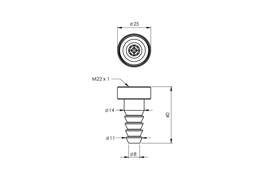 Tube Nozzle 15mm