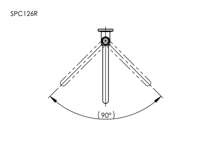 Cache Wall Mounted Curved Swivel Spout - 240mm