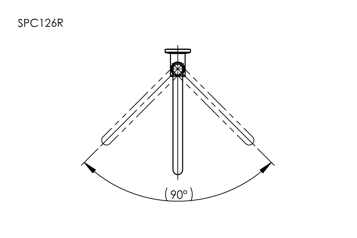 Cache Wall Mounted Curved Swivel Spout - 240mm