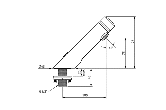 Delabie TempoSoft Time-Flow Basin Tap - 7 Seconds