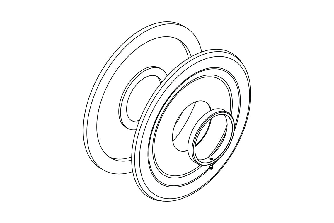 Delabie - TempoMix Shower Mixer - Recess - Shower Cover Plate - Lock Ring Kit - TFC790925