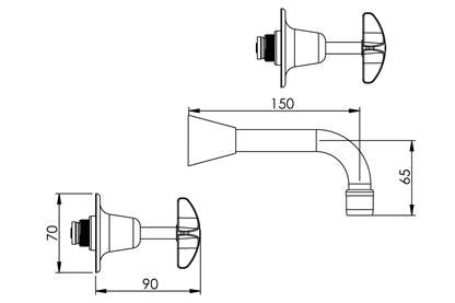 School Pattern Recess Set with SP201 Fixed Spout - Jumper Valve