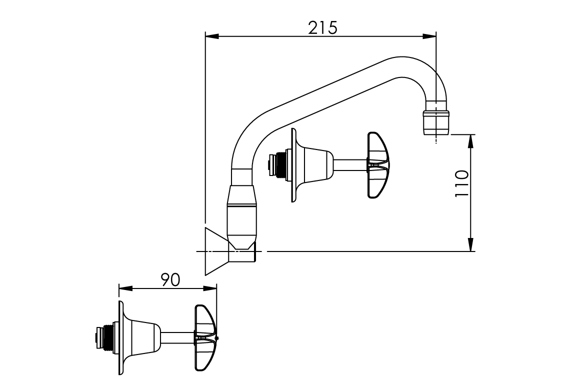 School Pattern Recess Set with SP110 Swivel Spout - Jumper Valve
