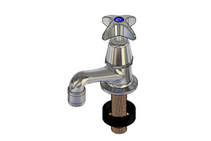 School Pattern Pillar Tap Aerated Outlet - Jumper Valve