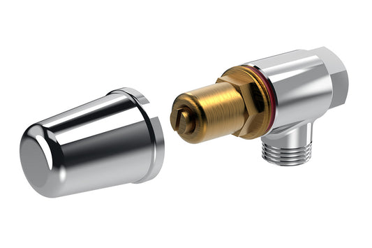 Screw Operated 15mm Cistern Tap with Cover - Jumper Valve - Chrome Plated (1)