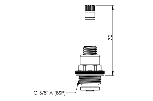 School Pattern - Bib/Pillar Stuffing Box Assembly - Jumper Valve