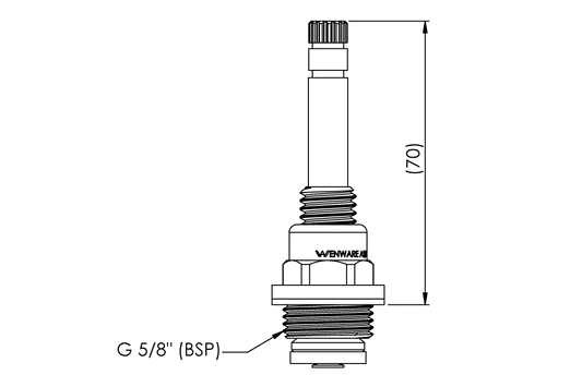 School Pattern - Basin/Sink Stuffing Box Assembly - Jumper Valve