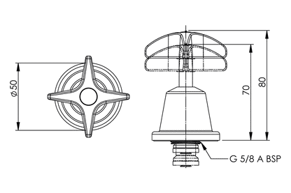 School Pattern - Basin/Sink Top Assembly - Jumper Valve