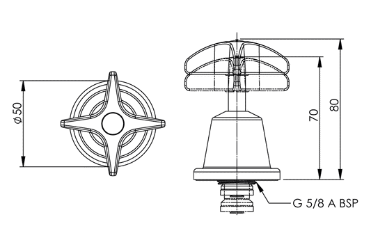 School Pattern - Basin/Sink Top Assembly - Jumper Valve