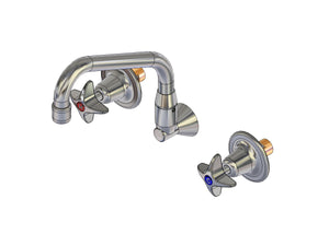 School Pattern Recess Set with SP110 Swivel Spout - 1/2 Turn Ceramic Disc