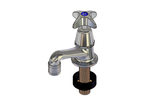 School Pattern Pillar Tap - Aerated Outlet - 1/2 Turn Ceramic Disc