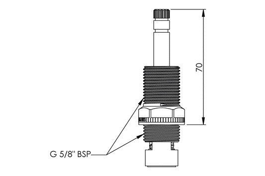 School Pattern - Stuffing Box Assembly - Recess - 1/2 Turn Ceramic Disc Standard
