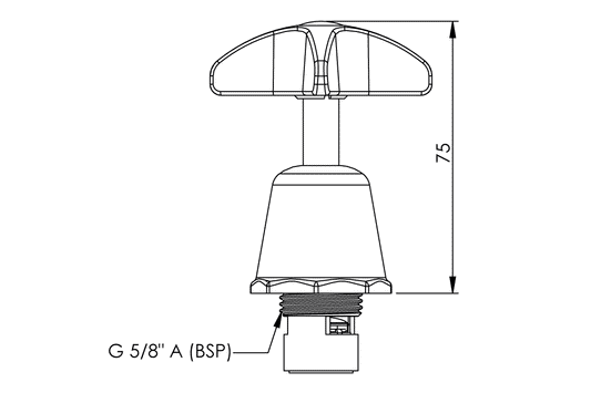 School Pattern Bib/Pillar Top Assembly  -  1/2 Turn Ceramic Disc