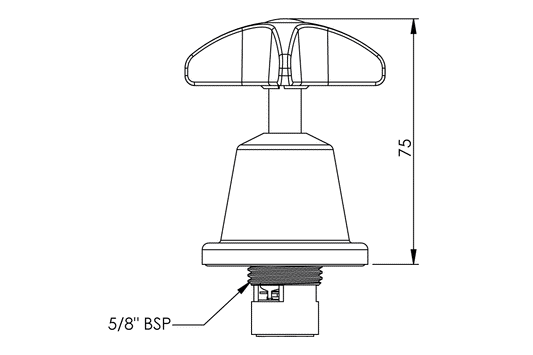 School Pattern - Basin/Sink Top Assembly - 1/2 Turn Ceramic Disc