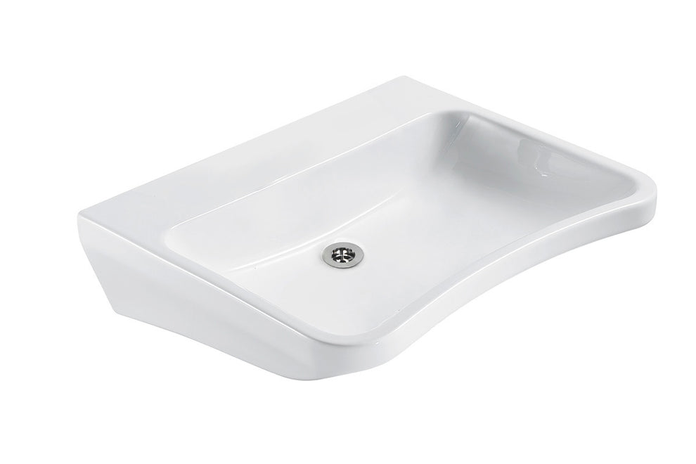 Enware Wellbeing Clinical Type A Wash Basin - No Tap Hole No Overflow ...