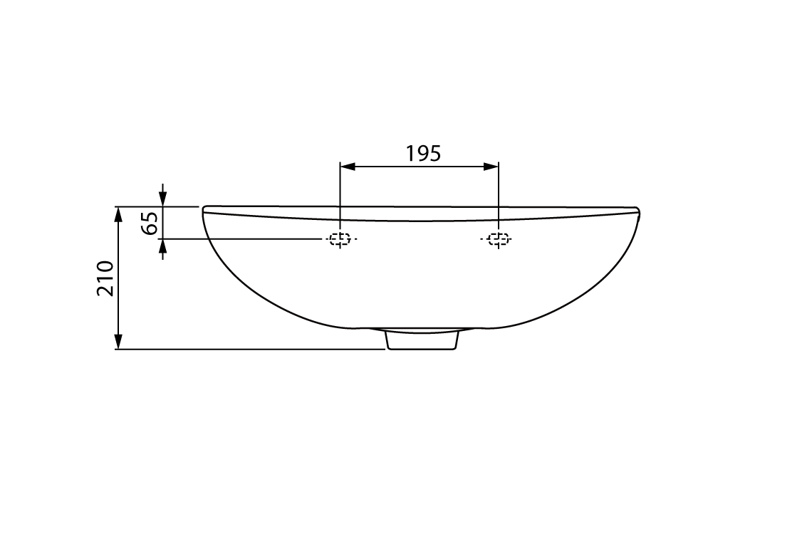 Wellbeing Compact Clinical Wash Basin 550mm