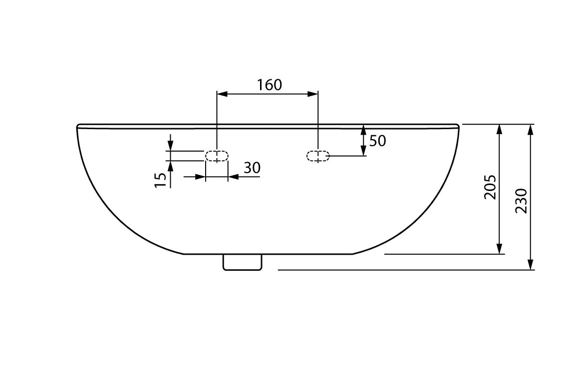 Wellbeing Clinical Wash Basin 600mm
