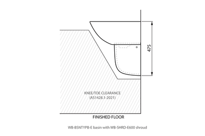 Wellbeing Clinical Wash Basin 600mm