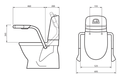 Care Support Arms for Care 700 Series Toilets
