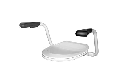 Care Support Arms with White Double Flap Seat for Care 700 Series Toilets