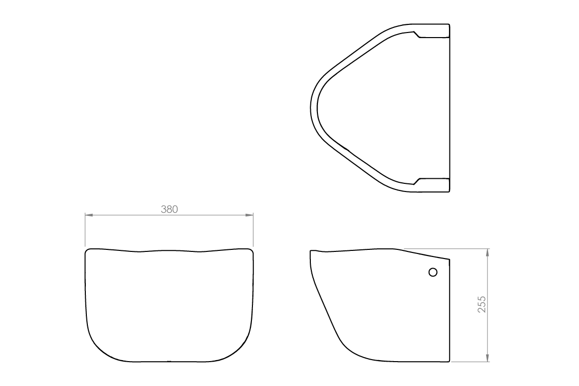 Wellbeing Vitreous China Shroud suits Type A Basin