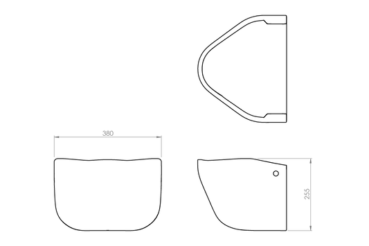 Wellbeing Vitreous China Shroud suits Type A Basin