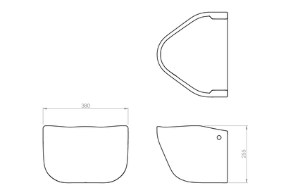 Wellbeing Vitreous China Shroud suits Type A Basin