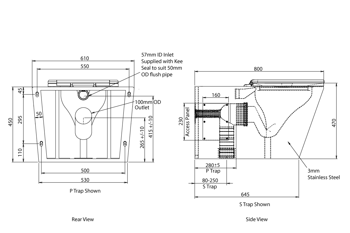 Bariatric WC Pan and Toilet Seat - White