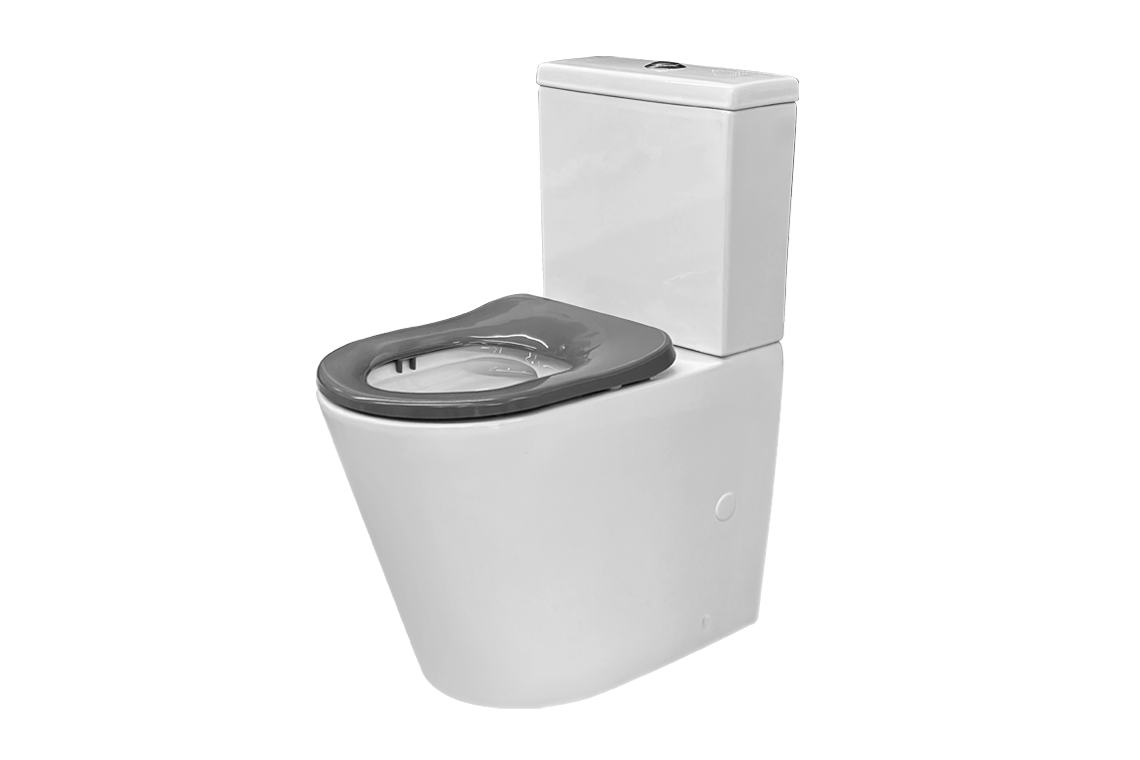 Wellbeing Back-to-Wall Close-Coupled Toilet Suite - Raised Height with Single Flap Seat