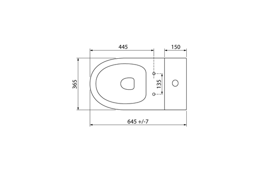 Wellbeing Back-to-Wall Close-Coupled Toilet Suite - Raised Height
