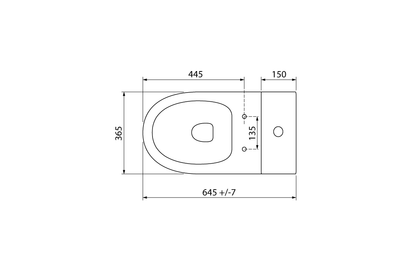 Wellbeing Back-to-Wall Close-Coupled Toilet Suite - Raised Height