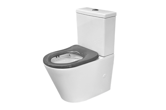Wellbeing Back-to-Wall Close-Coupled Toilet Suite - Standard Height with Single Flap Seat