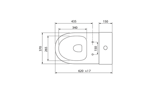 Wellbeing Back-to-Wall Close-Coupled Toilet Suite - Standard Height with Grey Double Flap Soft Close Seat