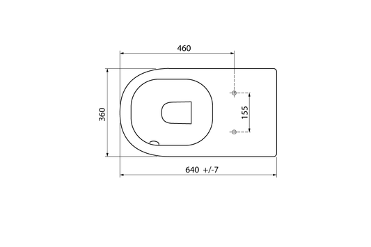 Wellbeing Wall Faced Toilet Pan Raised Height with Single Flap Seat