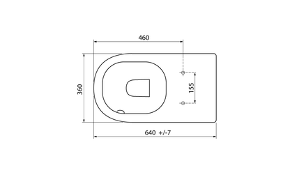 Wellbeing Wall Faced Toilet Pan Raised Height with Grey Soft-Close Seat