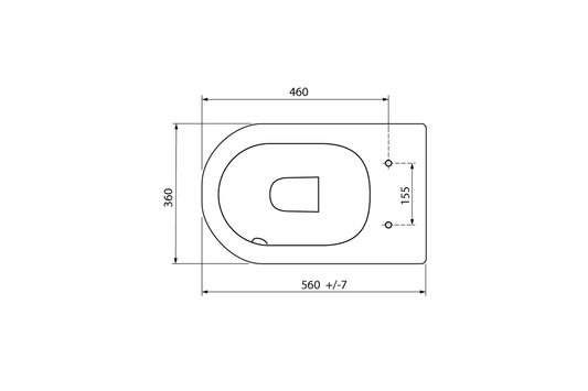 Wellbeing Wall Faced Toilet Pan - Standard Height
