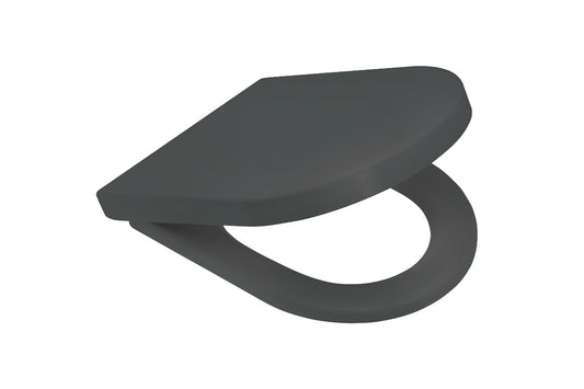 Double Flap Grey Soft Close Seat - Suit Wellbeing Toilets (1)